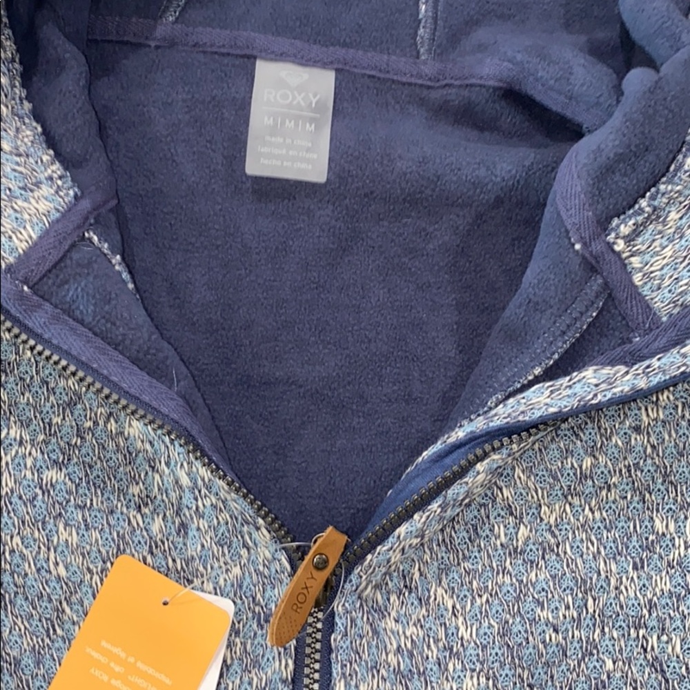 🔥 ROXY SNOW DOE ZIP-UP HOODED SWEATSHIRT, NWT - Picture 8 of 8